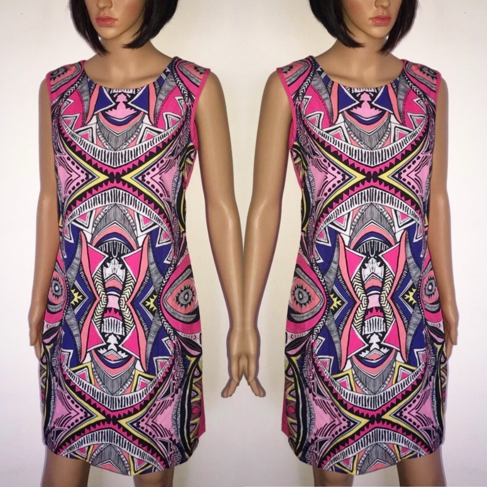 bright sleeveless dress